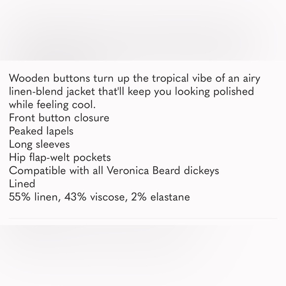 Veronica Beard Gaya Dickey Jacket White Size 10 - Picture 6 of 12